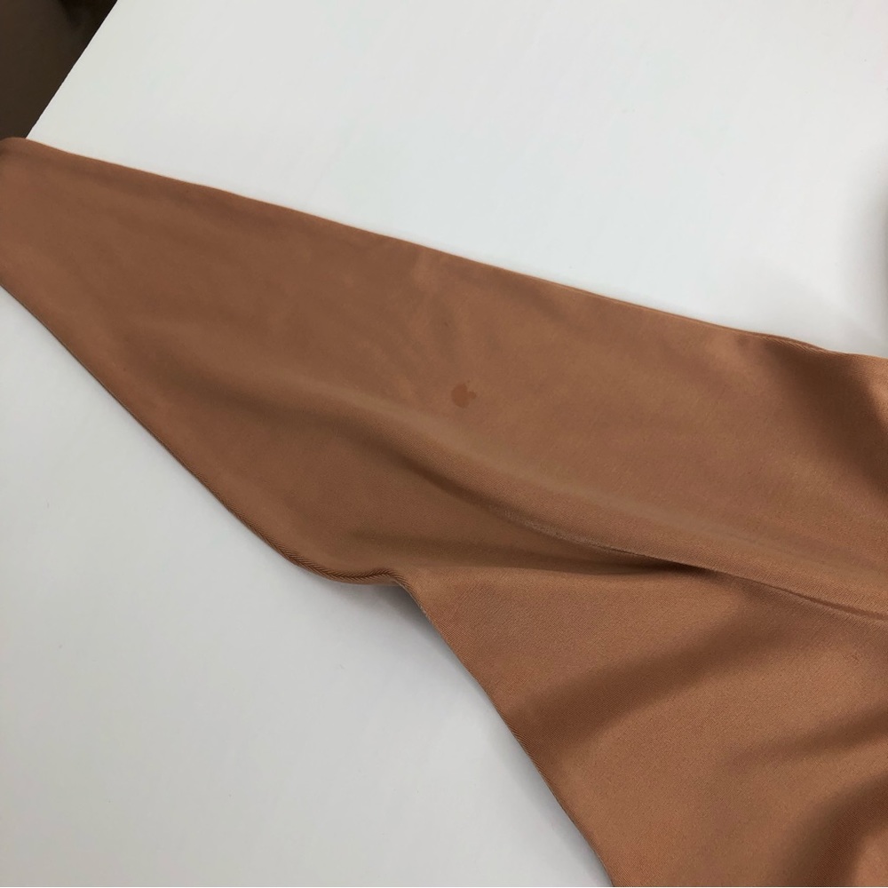Sculpting Halter One-Piece Swimsuit in Warm Tan - Picture 9 of 16